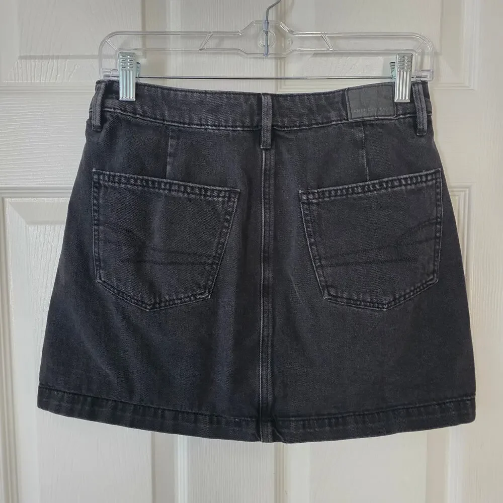 American Eagle Outfitters Black Jean Skirt Women's Size 2